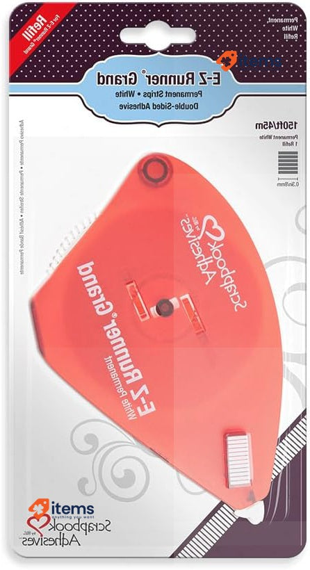 Scrapbook Adhesives E-Z Runner Grand Permanent Strips Refill Red, 01251-4