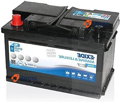 Exide EP600 DUAL AGM Leisure Marine Battery 70 Ah
