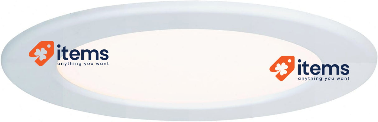 Paulmann 92062 LED Recessed Panel Round Incl. 1x12 - Watt White IP44 1x12-watt