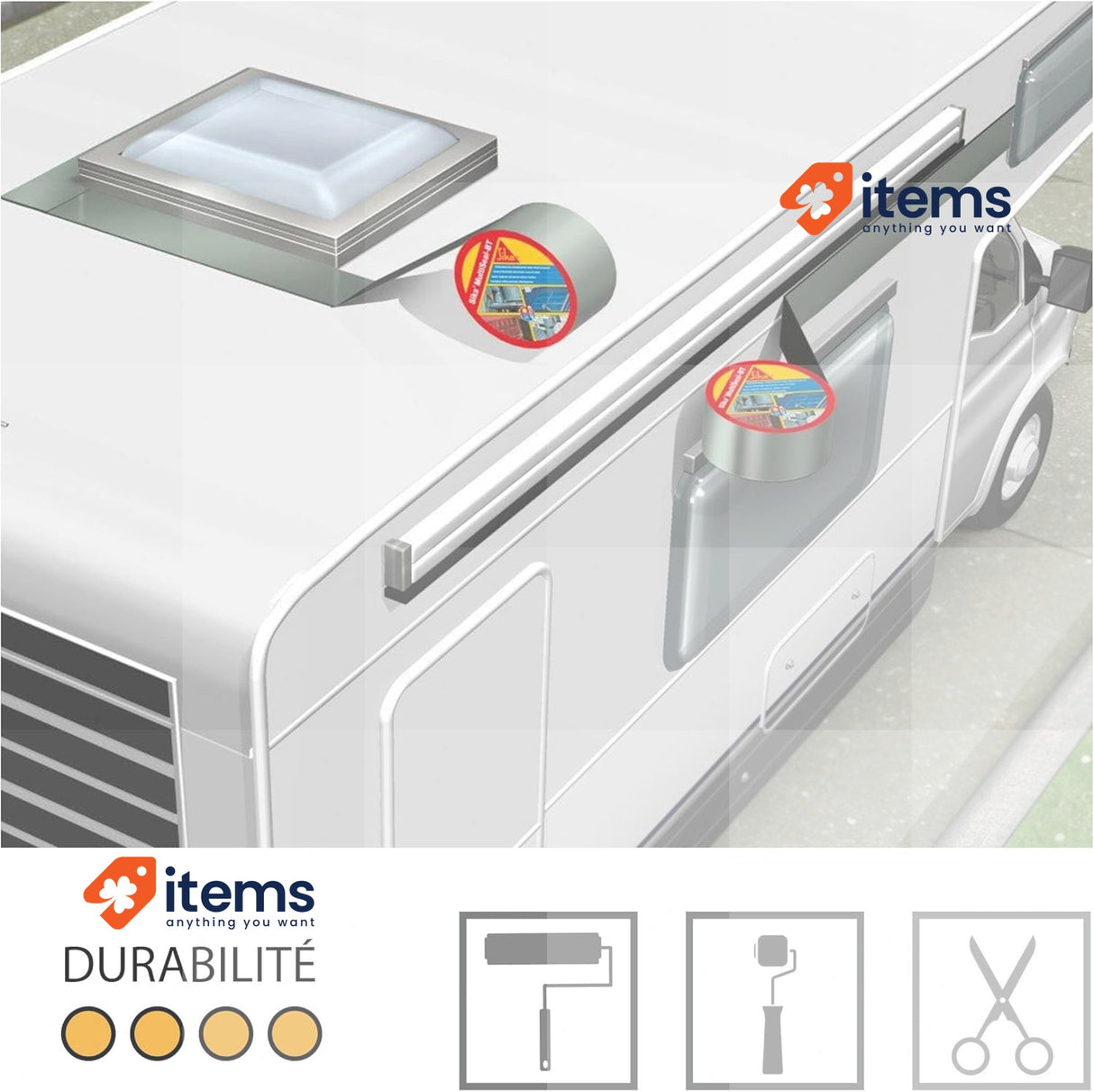 Sika Self Adhesive For Repair Roofs And Fissures In Buildings 10m x 150mm