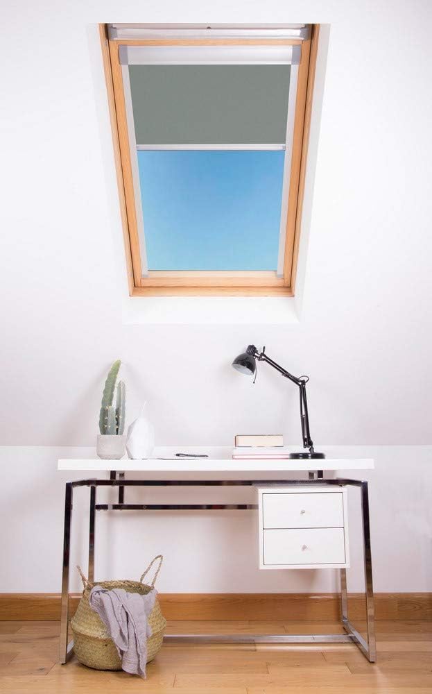 Bloc Skylight Blind for Velux Roof Windows Blockout, Pewter, P04