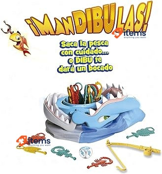 Goliath Mandibulas Fishing Board Game Most Fun Children S Ages (Missing Dice)