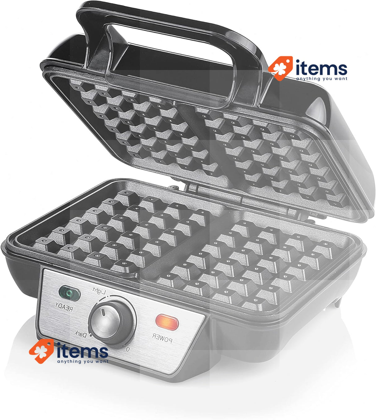 Tristar WF-2195 Waffle Maker - Black, Stainless Steel - 2 Waffles - 1000 W