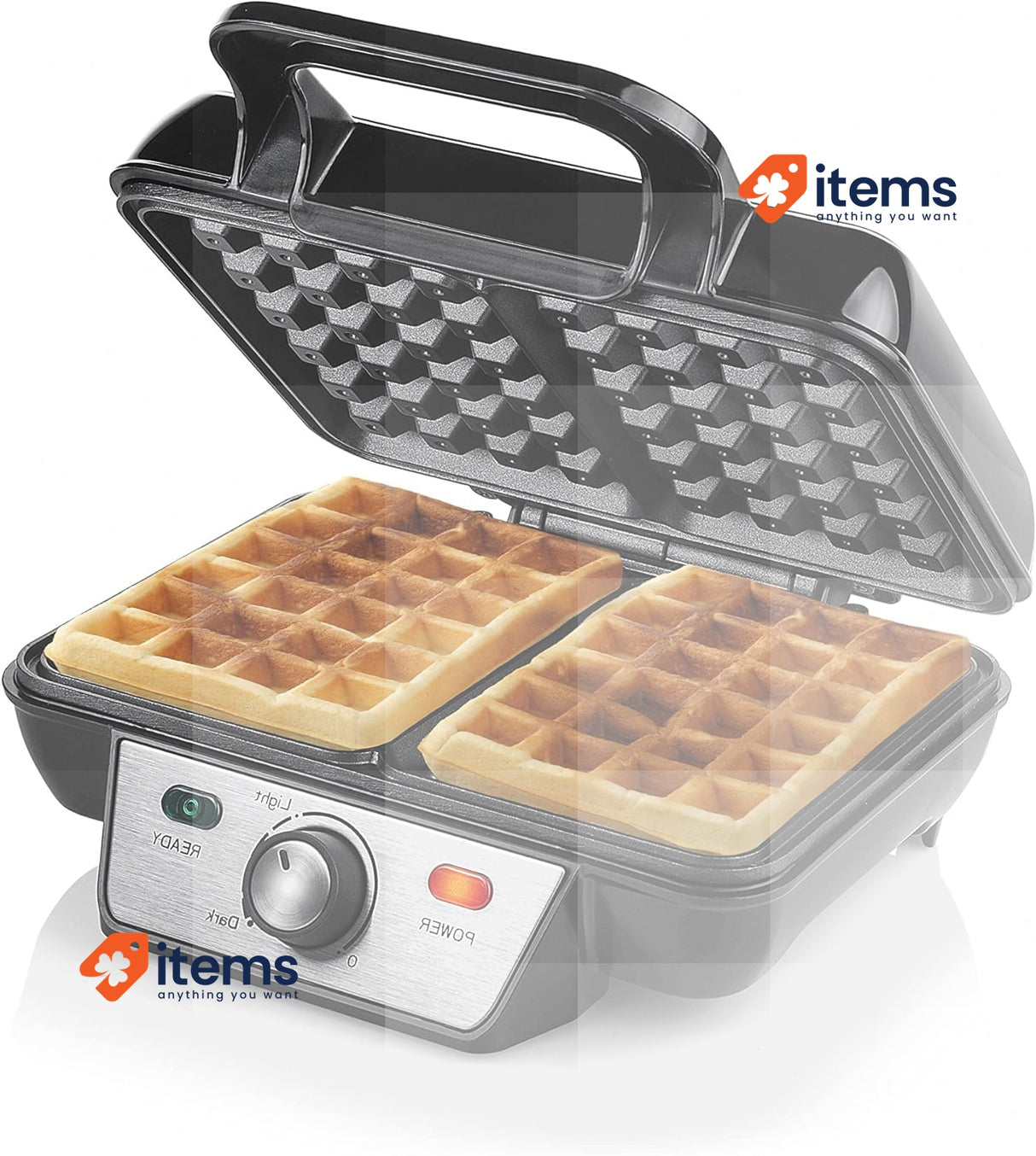 Tristar WF-2195 Waffle Maker - Black, Stainless Steel - 2 Waffles - 1000 W