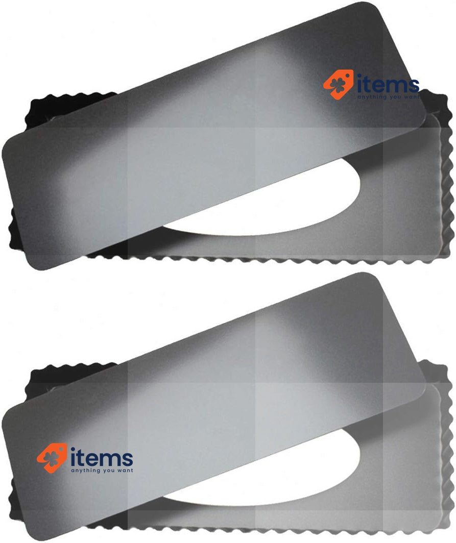 Tebery 2 Pack 36x14cm Non-Stick Quiche Pan 14 Inch Black Tart Removeable Bottom