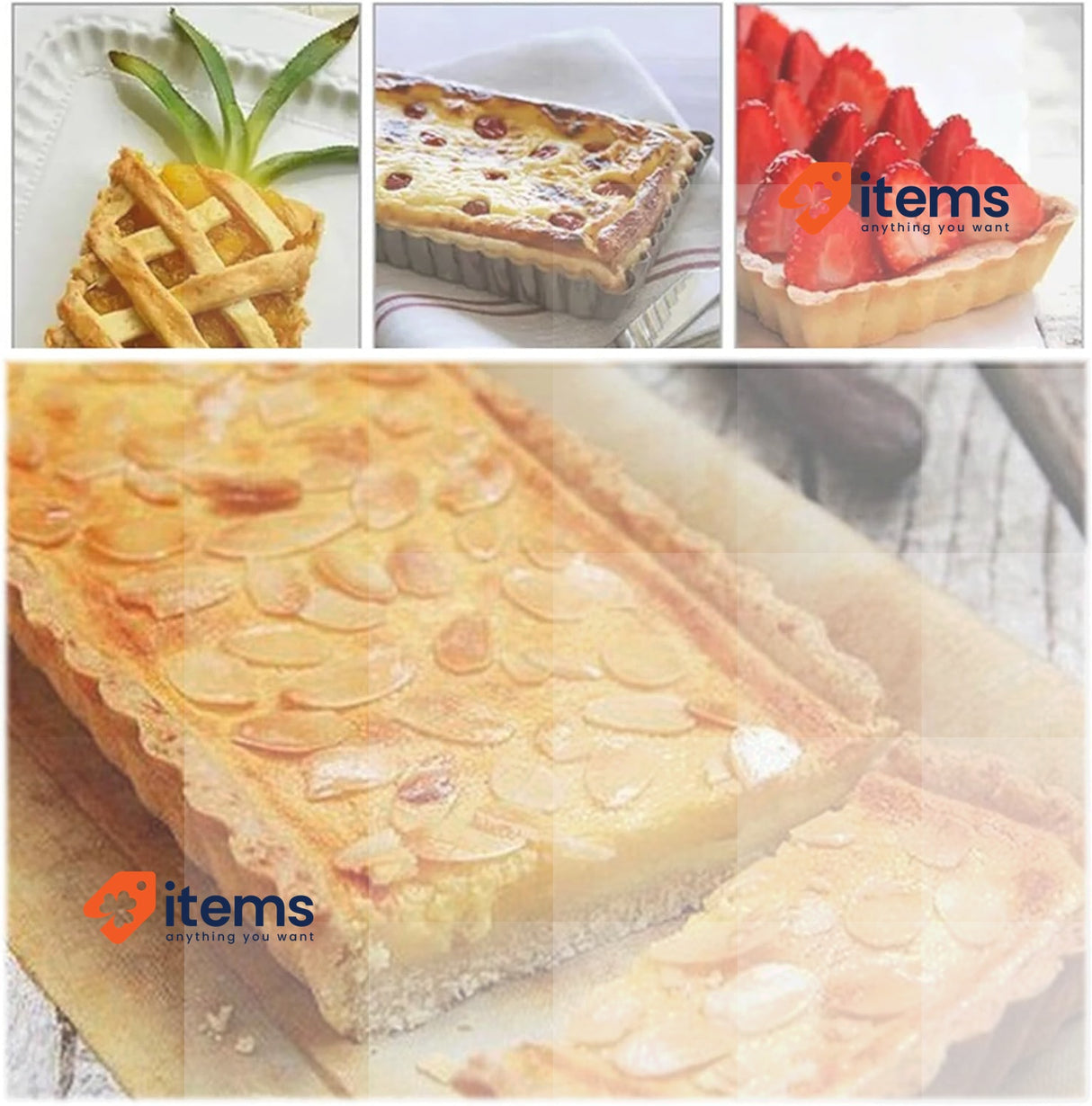 Tebery 2 Pack 36x14cm Non-Stick Quiche Pan 14 Inch Black