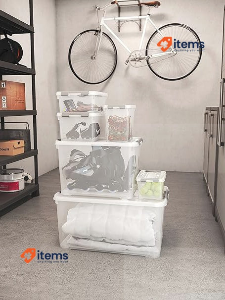 65L Plastic Container, Plastic Box, 60x40x39 CM, CURVER contenitore Handy Plus.