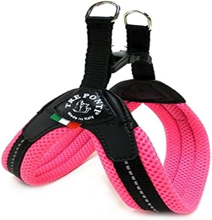 TRE PONTI Easy Fit Mesh Fix Neon Dog Harness, Size 4, Pink