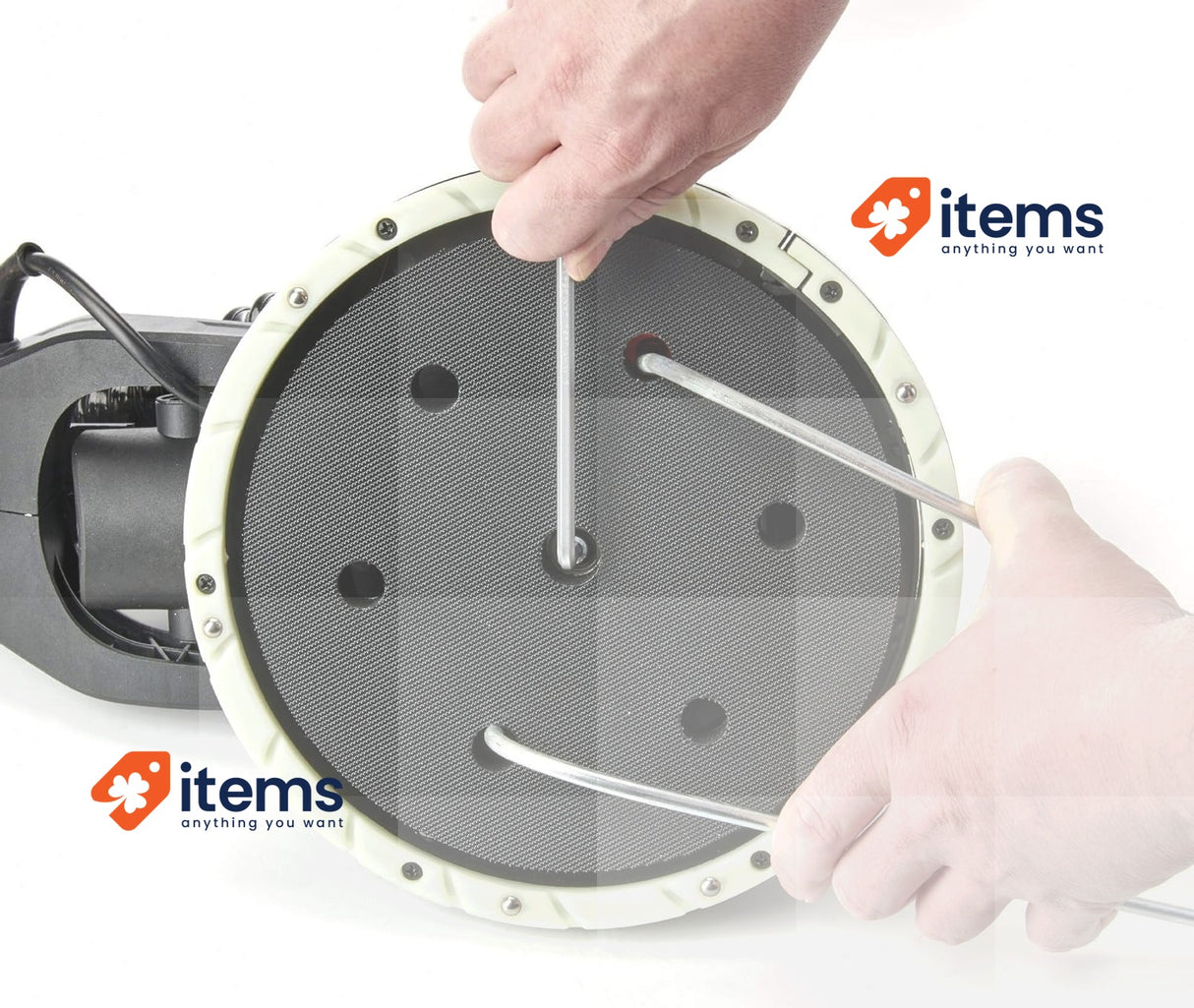 Kneester Sander Long - Neck Ceiling Building 225mm Black 225 MM Spare Part Disc