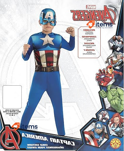 Rubies 610759 - S Capitan America Costume Colourful (3 4 Years) Official Disney