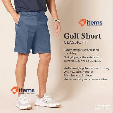 Amazon Essentials Men's Classic - Fit 9 Inch Chino Shorts 23 Cm, Black, 30W 30 W