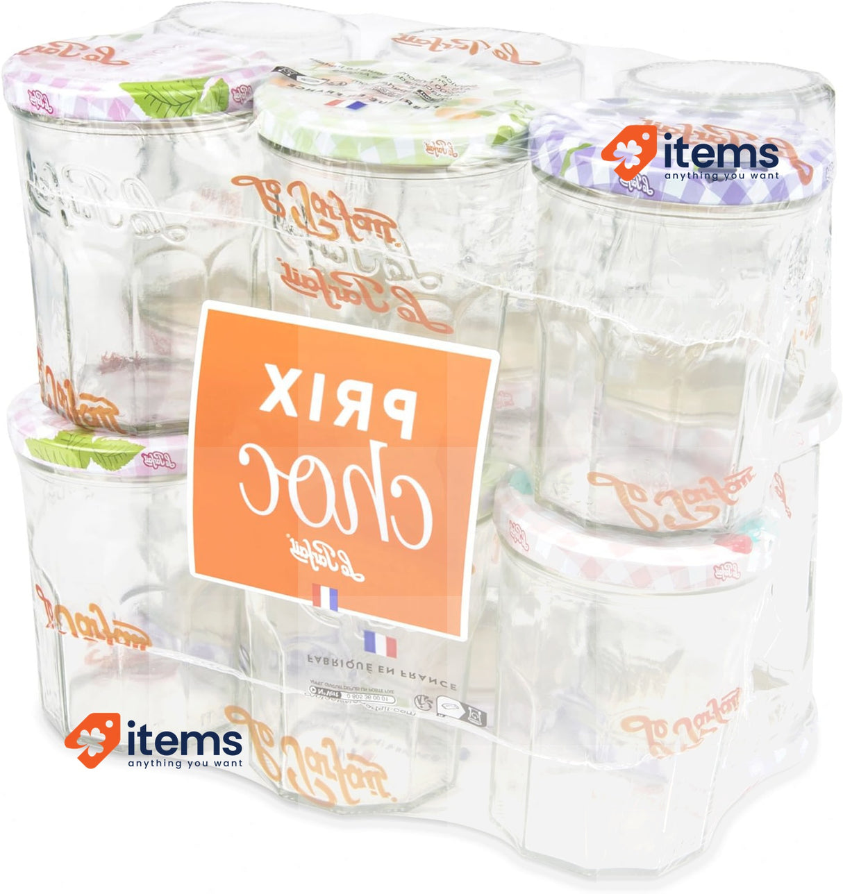Le Parfait 1978030.0 jam jars, transparent, 24.0 x 16.0 x 23.0 cm, 12 pieces