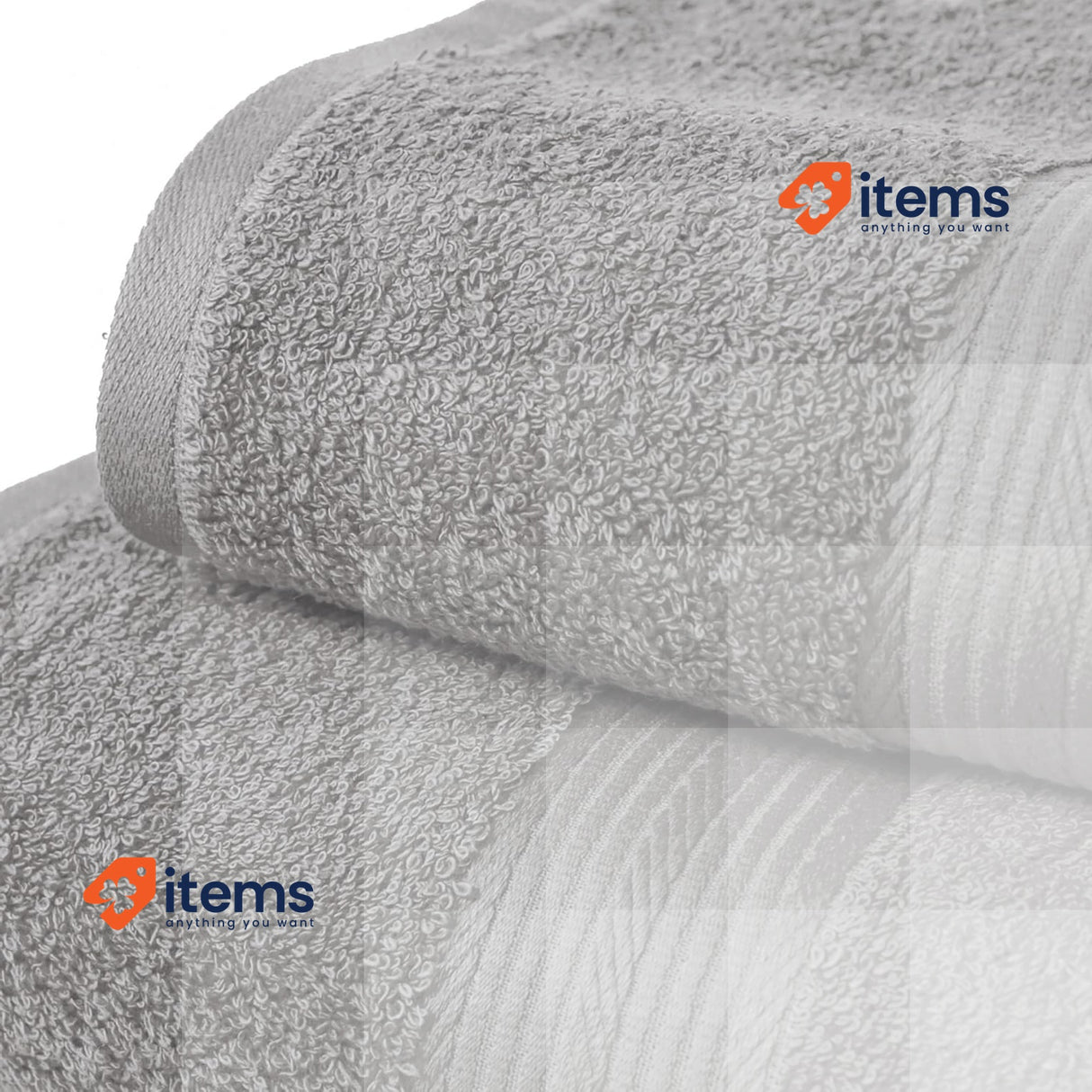 Amazon Basics 6-Piece Bathroom Towel Set 2x Bath Towels, Hand Towels Grey Fade