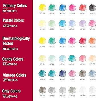 Tombow Set of 6 ABT" Dual Brush Pen - Pastel-P Multicolor