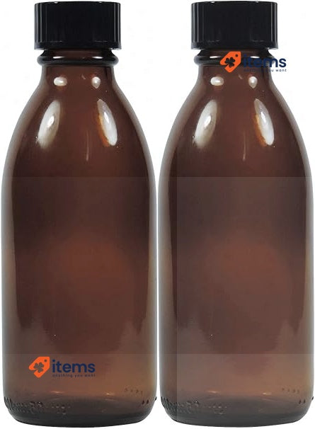 Viva Haushaltswaren Apothecary Brown Glass Bottle Including Writable Label 100ml