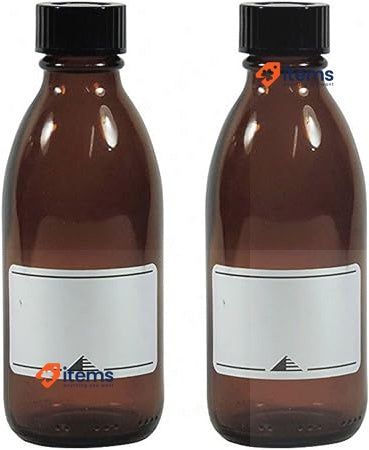 Viva Haushaltswaren Apothecary Brown Glass Bottle Including Writable Label 100ml