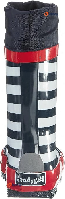 Playshoes Unisex Kid Wellies Rain Boot Botas Blue Navy White, Size 2 UK (33 EU)
