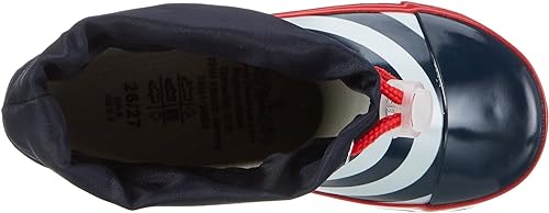 Playshoes Unisex Kid Wellies Rain Boot Botas Blue Navy White, Size 2 UK (33 EU)