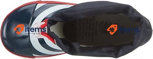 Playshoes Unisex Kid Wellies Rain Boot Botas Blue Navy White, Size 2 UK (33 EU)