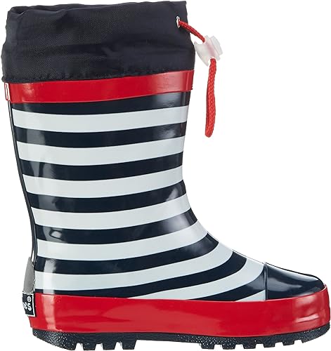Playshoes Unisex Kid Wellies Rain Boot Botas Blue Navy White, Size 2 UK (33 EU)