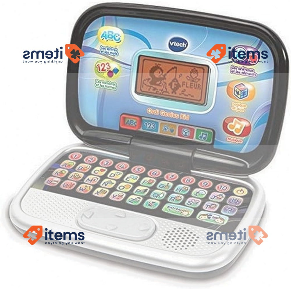 VTech - Ordi Genius Kid Black, Computer Kid with Retrolighted Screen