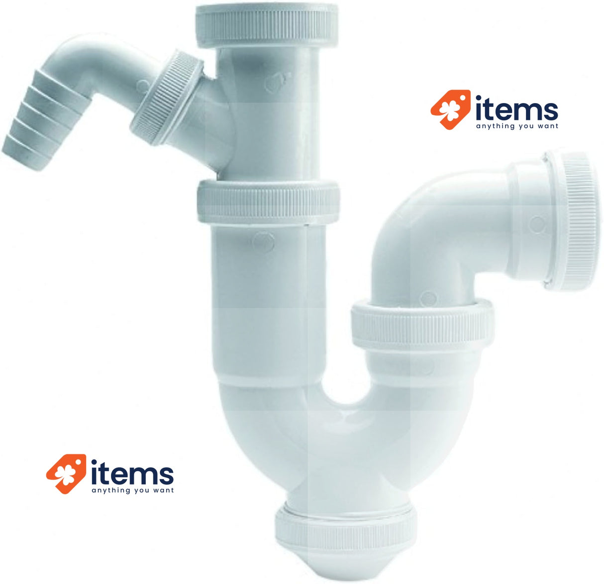 Adequa B - 31 T Single Curved Siphon With Extensible Racord 1½in White PP D32 40