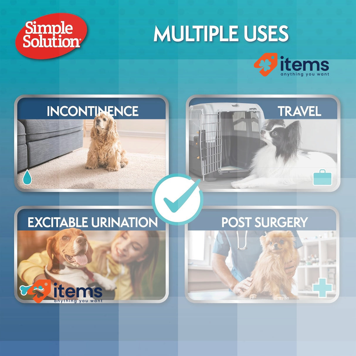 Simple Solution Disposable Layers For Dogs Extra Large Size - 12 Pieces Diapers