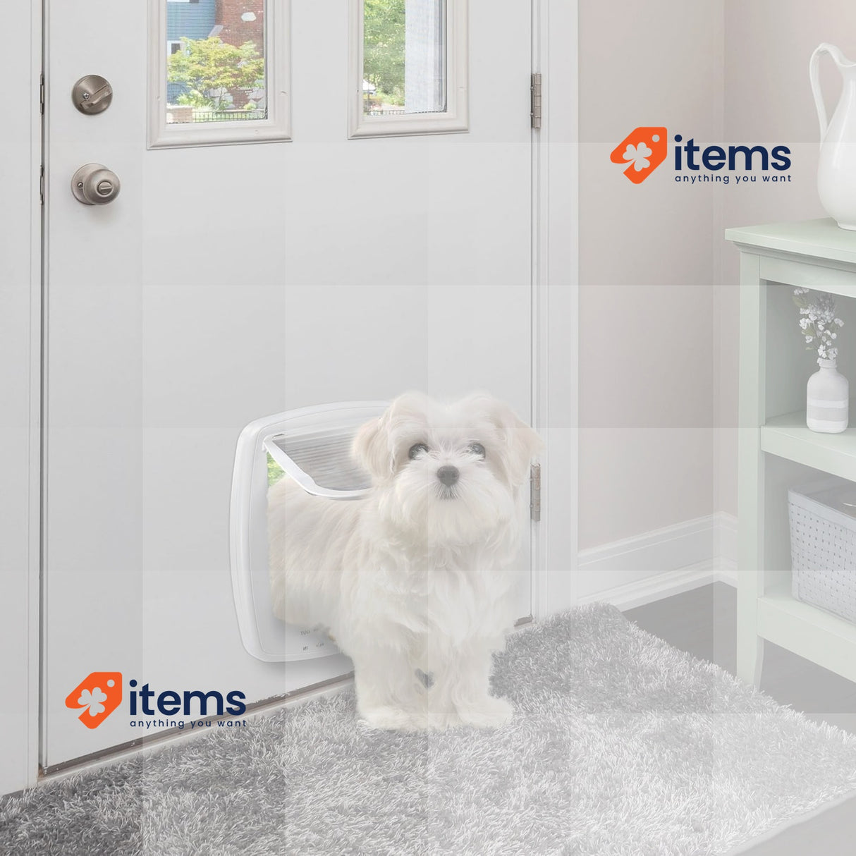 Ferplast SWING 9 Universal Cat Flap For Dogs And Cats 4 Selectable Closing Mode