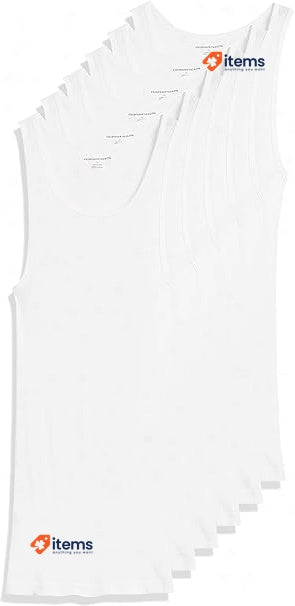 Amazon Essentials Men s Tank Vests White Pack Of 6 XS Black/Grey Men's Heather
