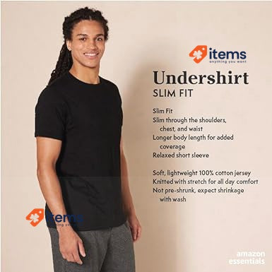 Amazon Essentials Men s Crewneck Classic Undershirt Single 1 White, Size XXL