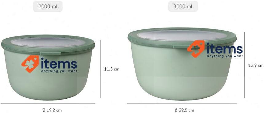 Mepal - Multi Bowl Cirqula Round - Food Containers with Lid (Lid Missing) blue