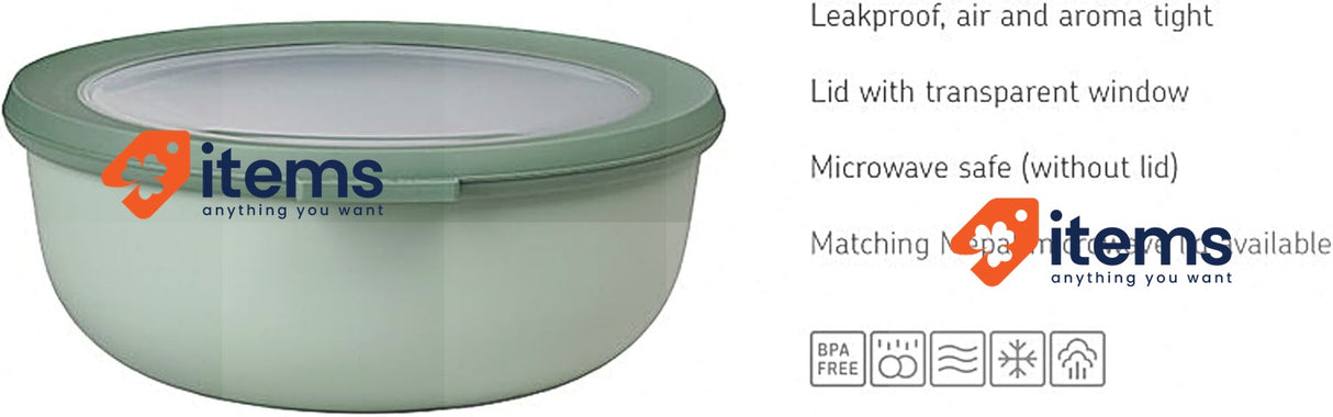 Mepal - Multi Bowl Cirqula Round - Food Containers with Lid (Lid Missing) blue