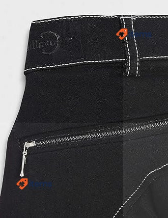 Kerbl Men Basicplus Riding Pull ON Trousers Schwarz 44 Size Reithose F R Herren