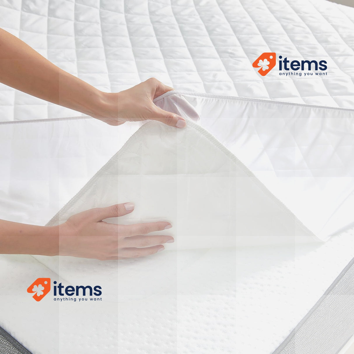 Pikolin Home Padded Mattress Protector/Cover Waterproof 105-105 x 190/200cm