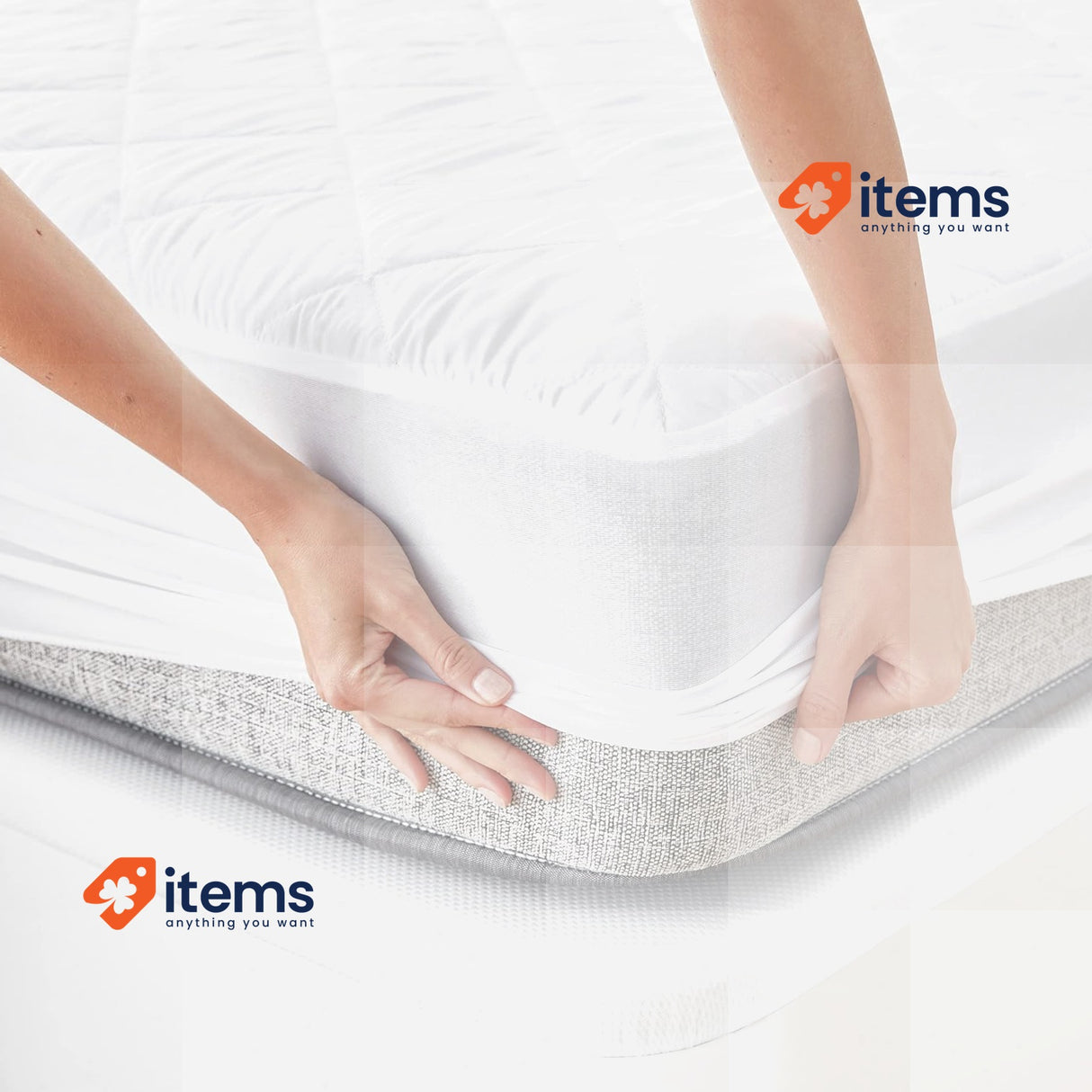 Pikolin Home Padded Mattress Protector/Cover Waterproof 105-105 x 190/200cm