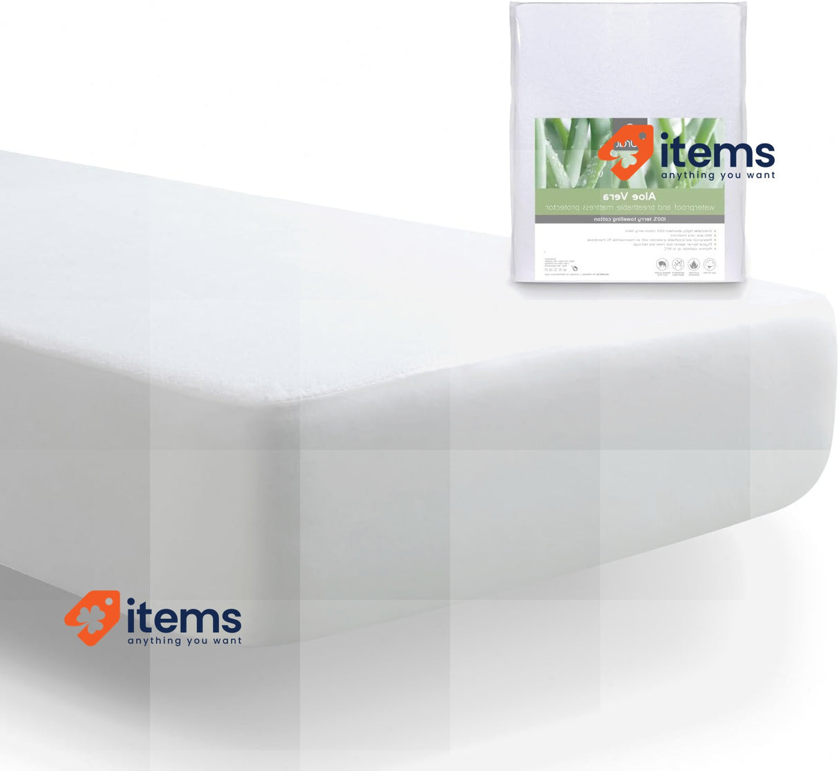 Tural - Mattress protector with Aloe Vera treatment, size 140 x 190/200 cm