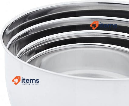 Relaxdays Bowl Set With Lids, 4 - Pieces Stainless Steel Storage Containers Blue