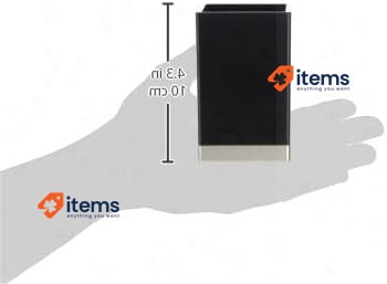 iDesign Clarity Tumbler Cup for Bathroom, Black, 6.35 x 6.35 x 10.16 cm