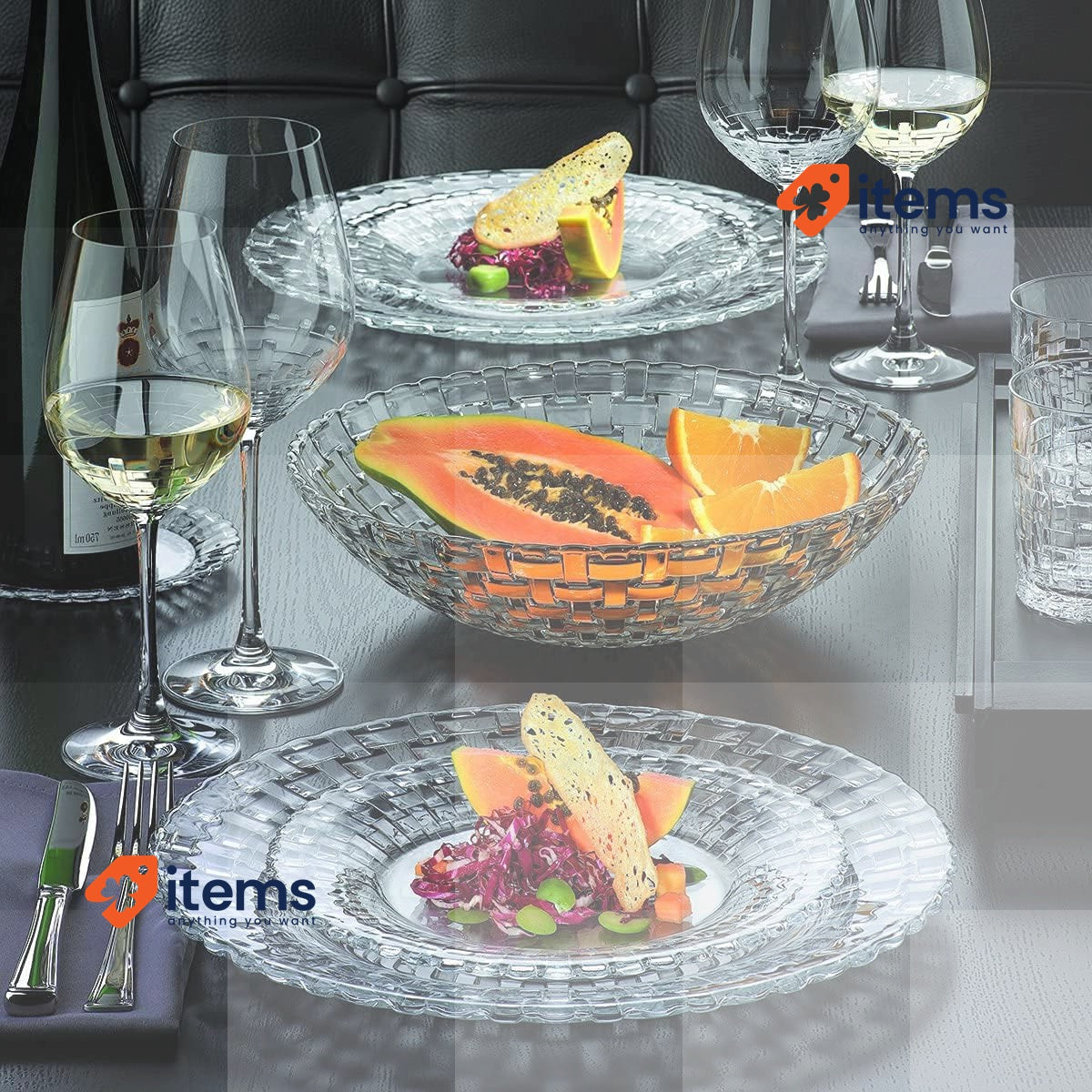 Spiegelau & Nachtmann Dessert Plate, Pack Of 2 Transparent - Set 2, Plates clear