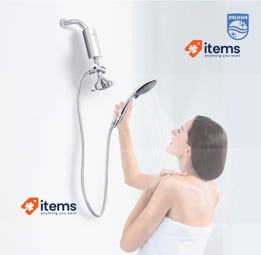 Philips Water - In-Line Shower Filter, Fits all standard hoses and taps Reduces