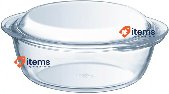 Pyrex Round Casserole 1.3 L Classic Glass <p>MINOR COSMETIC DAMAGE Pyrex Round