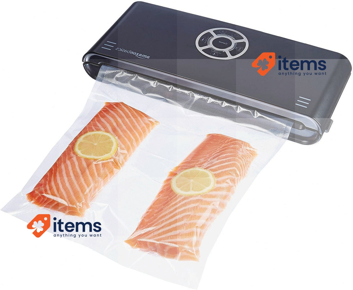 AmazonBasics - Vacuum Sealer, 30 cm seam + vacuum bag roll, black