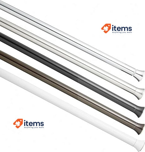 Amazon Basics Shower Curtain Tension Rod - 91 To 137 Cm White 137CM Extendable