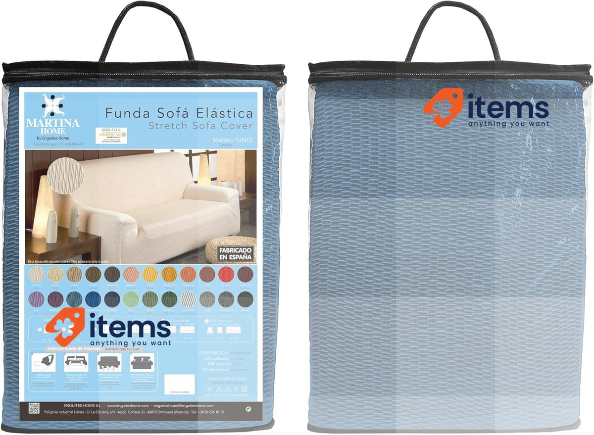 Martina Home 3 Seats from 180 to 240 cm Wide Blue (Azafata)