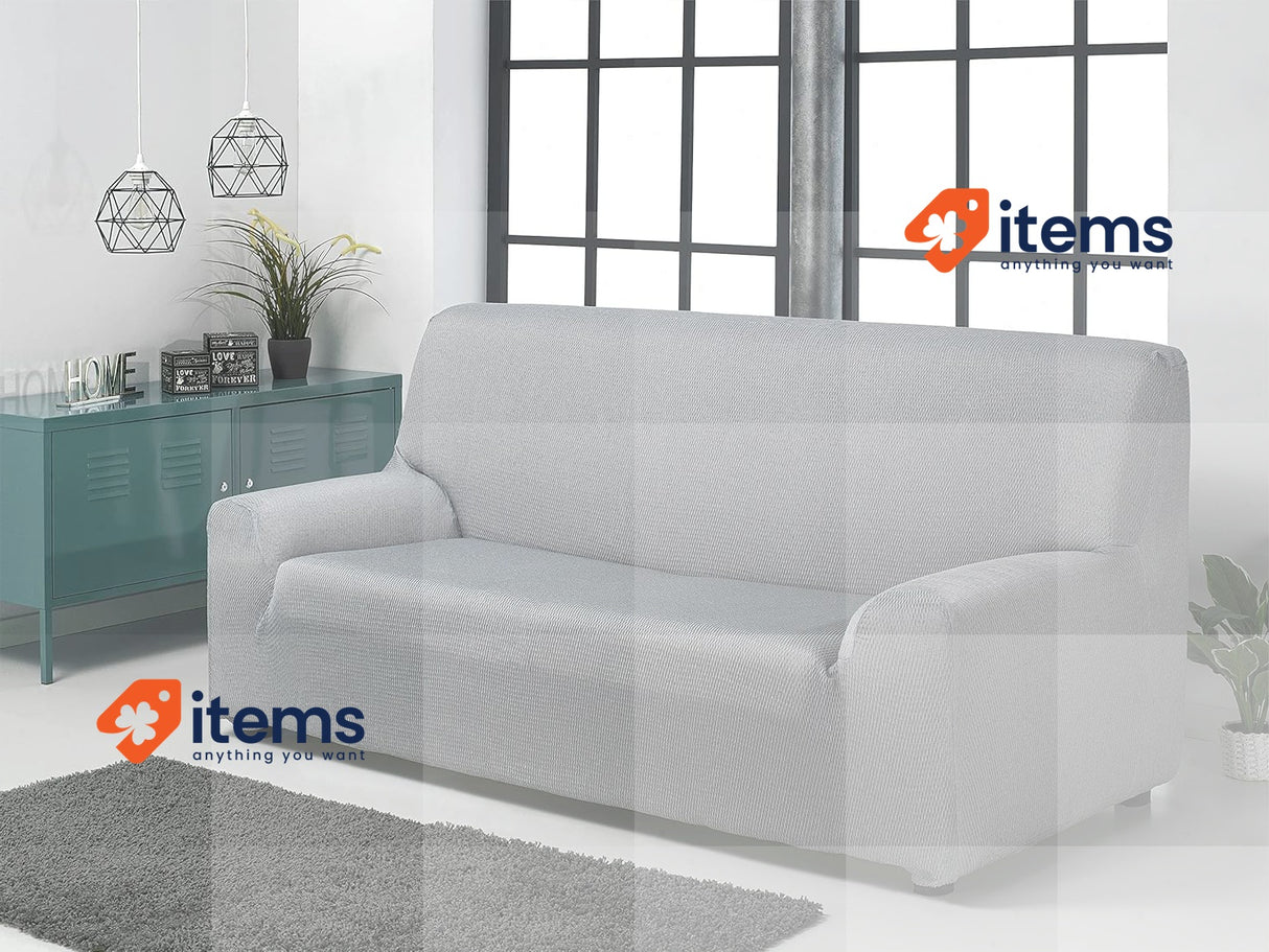 Martina Home Tunisian Model 4-Seat Elastic Cover from 240 to 270cm Ivory Color