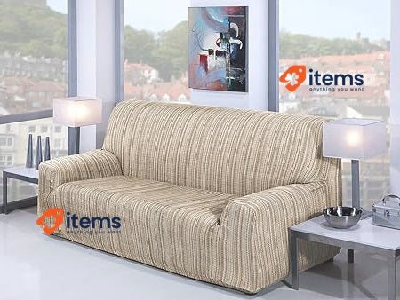 Martina Home Mejico - Elastic Sofa Cover 1 Plaza Beige Cm De Ancho Slip Covers