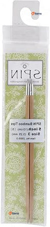 Chiaogoo Westing Bridge, LLC Knitting Needle Brown Spin Bamboo Interch Tips 13cm