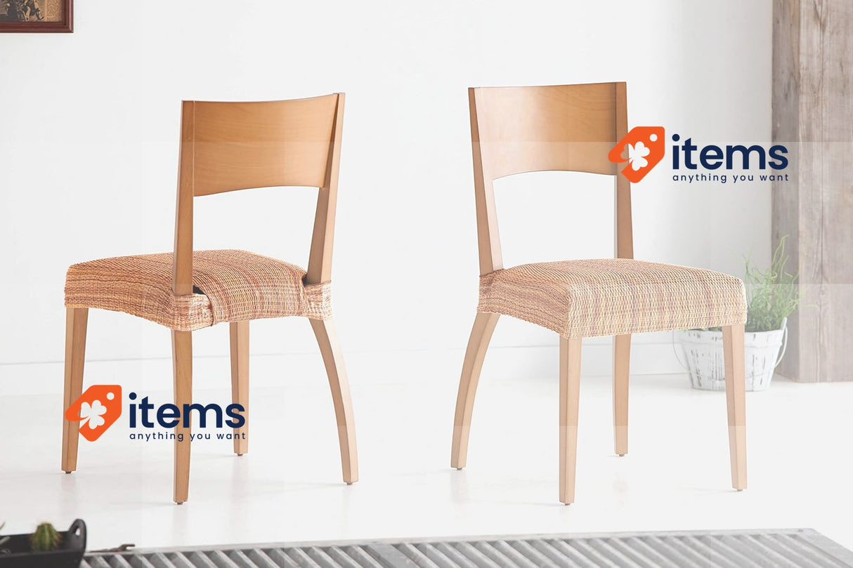 Martina Home Pack Of 2 Shades. Seat 24x30x6 Cm Beige - Set 2, Gold
