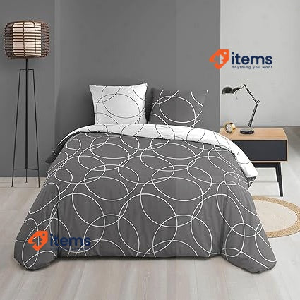 Douceur d'Intérieur Bedding Set, Polyester, Multicoloured, 220 x 240 cm 220 cm