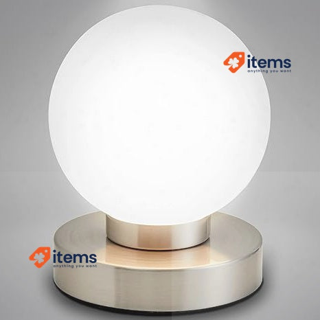 B.K.Licht Touch Bedside Lamp, 3-Step Dimmable E14 White Glass Ball B.K. Light